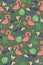 Seamless pattern with cute toucans and flamingos. Vector graphics