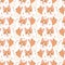 Seamless pattern with Cute welsh corgi