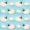 Seamless pattern with cute white sheep for children\'s clothing design