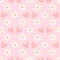 Seamless pattern with daisies and hearts. Romantic print with flowers.