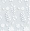 Seamless pattern daisy with leaves on gray background