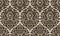 Seamless pattern with Damask motifs in brown tones