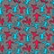 Seamless pattern with dancing figures