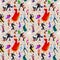 Seamless pattern. Dancing People, Dancer Bachata, Hiphop, Salsa, Indian, Ballet, Strip, Rock and Roll, Break, Flamenco