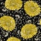 Seamless pattern of dandelions . Hand-drawn floral background,