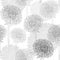 Seamless pattern of dandelions . Hand-drawn floral background, m