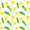 Seamless pattern with dandelions. Hand drawn watercolor illustration. Texture for print, fabric, textile, wallpaper