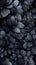 Seamless pattern with dark blue dahlias on black background