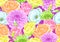 Seamless pattern with decorative delicate flowers. Easy to use for backdrop, textile, wrapping paper, wallpaper