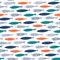 Seamless pattern from decorative fish