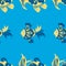 Seamless pattern of decorative fishes
