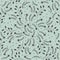 Seamless pattern with decorative floral silhouettes