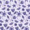 Seamless pattern of decorative flowers and butterflies. Ballpoint pen pattern on the cage. Vector stock illustration eps10.