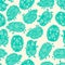 Seamless pattern with decorative hedgehogs. Cute kids background.