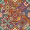 Seamless pattern with decorative mandalas. Vintage mandala elements.