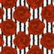 Seamless pattern of decorative red roses on a striped black and