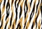 Seamless pattern with decorative tiger print. Animal stylized ornament, fur texture.