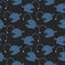 Seamless pattern with deep sea angler fish.