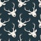 Seamless pattern with deer heads