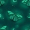Seamless Pattern with Delicate Dreamy Butterfly on Textured Background