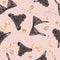 Seamless pattern with delicate lingerie with satin bows and precious stones 2.