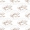 Seamless pattern for design surface Wounded shark