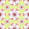 Seamless pattern design was inspired by colourful flowers.