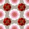 Seamless pattern design was inspired by colourful flowers.