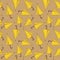 Seamless pattern design with yellow beach umbrellas