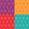 Seamless pattern with diamonds, four color combinations