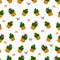 Seamless pattern with different flowers in pots, cute baby print, floral spring pattern in cartoon styl, Multicolored