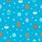 Seamless pattern of different holiday accesories