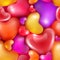 Seamless pattern with different sized hearts to the Happy Valentine\'s day