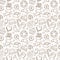Seamless pattern with different sweet icons