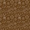 Seamless pattern with different sweet icons