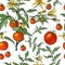 Seamless pattern with different vegetables on white. Various sorts of tomato