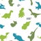 Seamless pattern with dinosaur silhouette.