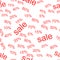 Seamless pattern discount sale icon half percent. Vector illustration