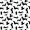 Seamless pattern with dogs
