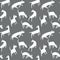 Seamless pattern with dogs. Simple vector style animals.