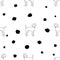 Seamless pattern of dogs on a white background. Dalmatian. Vector illustration.