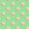 Seamless pattern with a donut in white glaze