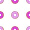 Seamless pattern with donuts. Template for background, banner, card, poster. Vector EPS10 illustration.