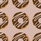 Seamless pattern with donuts. Template for background, banner, card, poster. Vector EPS10 illustration.