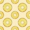 Seamless pattern with donuts. Template for background, banner, card, poster. Vector EPS10 illustration.