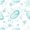 Seamless pattern doodle blue baby different sizes