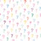 Seamless pattern of doodle colorful hand drawn question marks