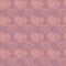 A seamless pattern of doodle cream hearts on a soft pink  backdrop. Pastel background for Valentine cards, fabrics, textiles