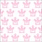 Seamless pattern with doodle crowns.