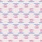 Seamless pattern with doodle cups and liquids. Pink and blue tone dishes with flower ornament. Pastel tone artwork